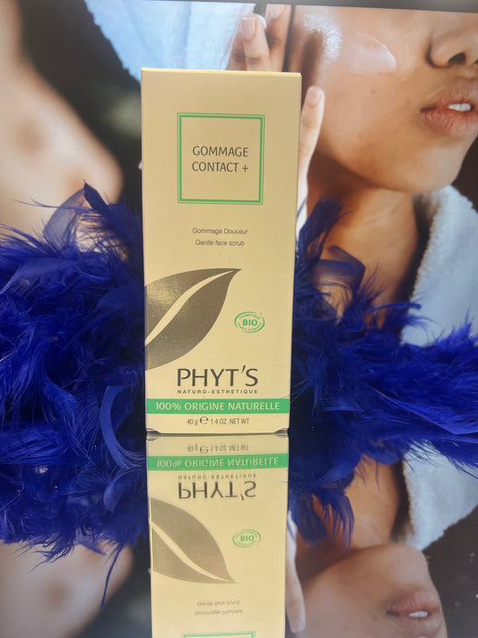 Gommage Contact +. Pour le visage. Idéal pour les peaux mixtes à sèches