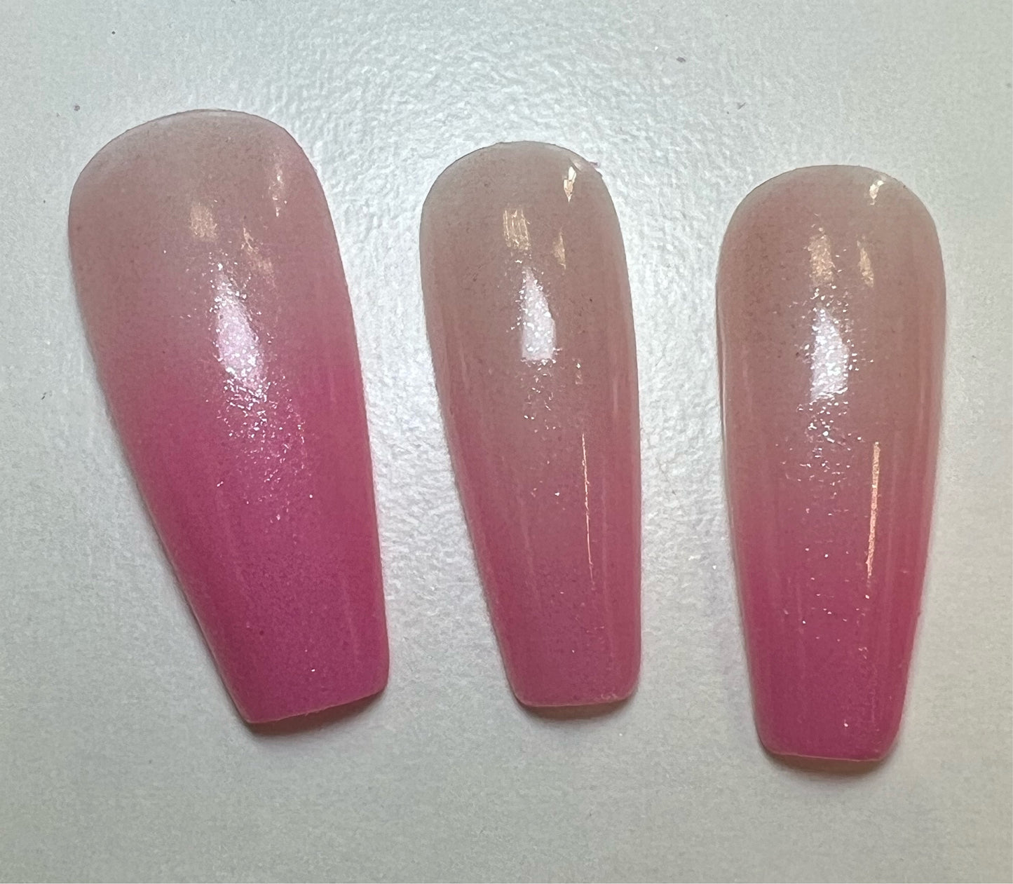 pink and purple press on nail